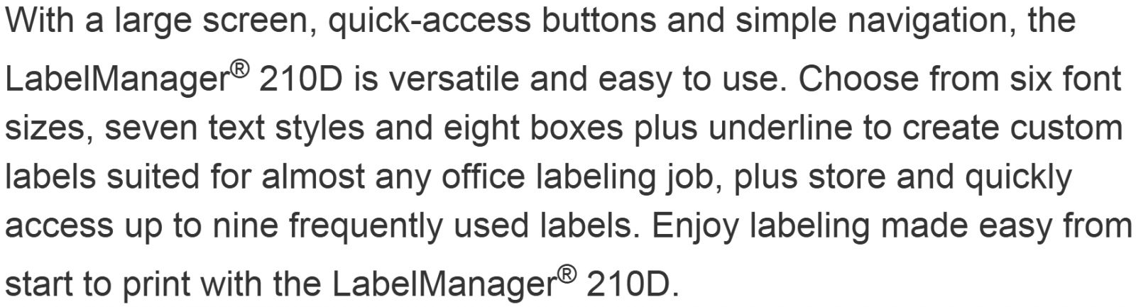 מדפסת מדבקות ניידת LABEL MANAGER 210D DYMO